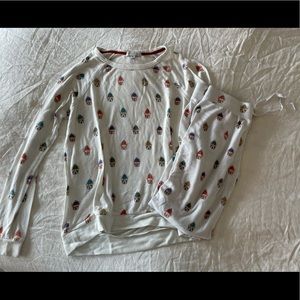 PJ salvage French bulldog pajama set long sleeve and pants medium